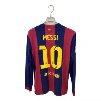 FCバルセロナ (エフシーバルセロナ) サッカーユニフォーム メンズ SIZE M レッド×ネイビー 【10】リオネル・メッシ 2014-2015シーズン ホーム 長袖 618737-422
