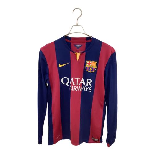 FCバルセロナ (エフシーバルセロナ) サッカーユニフォーム メンズ SIZE M レッド×ネイビー 【10】リオネル・メッシ 2014-2015シーズン ホーム 長袖 618737-422