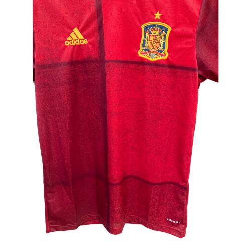 スペイン代表 (スペインダイヒョウ) 2020シーズン ホーム サッカーユニフォーム KCM79 メンズ SIZE L レッド
