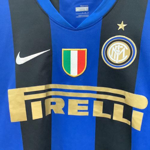 インテル・ミラノ サッカーユニフォーム メンズ SIZE L ブルーxブラック 08-09シーズン・ホーム 287408-490