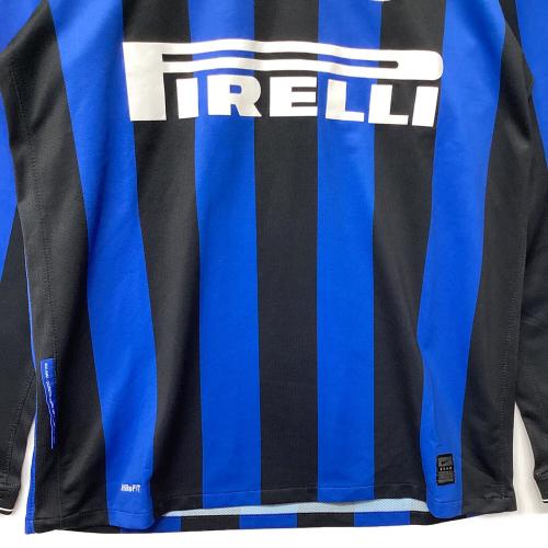 インテル・ミラノ サッカーユニフォーム メンズ SIZE M ブルーxブラック スクデットワッペン付 09-10シーズン・ホーム長袖 358506-463