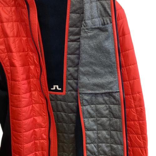 J. LINDEBERG (ジェイリンドバーグ) ナイロンジャケット ゴルフウェア(トップス) 074-56020 メンズ SIZE S ネイビー×レッド