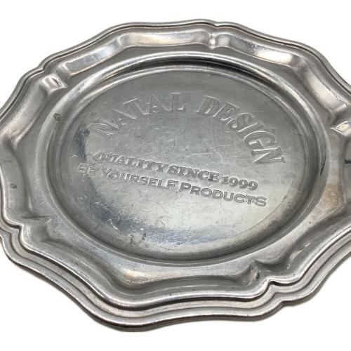 NATAL DESIGN (ネイタルデザイン) ロマンティックフラワーリムディッシュ アウトドア食器 シルバー・2枚セット