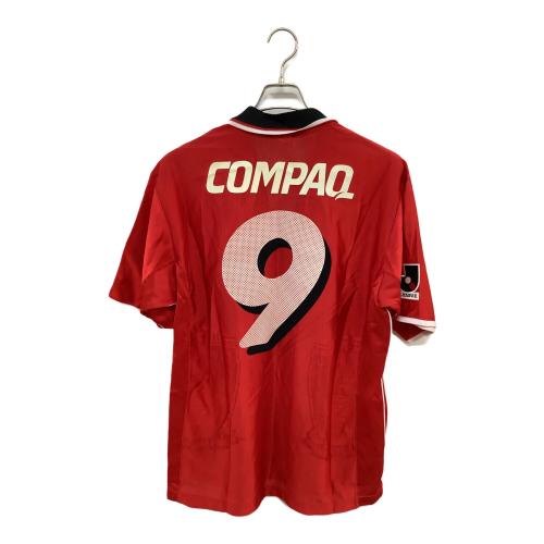 浦和レッズ (ウラワレッズ) 【9】福田正博・2001-2002シーズン・ホーム サッカーユニフォーム PXA-RE01RT メンズ SIZE L-O レッド