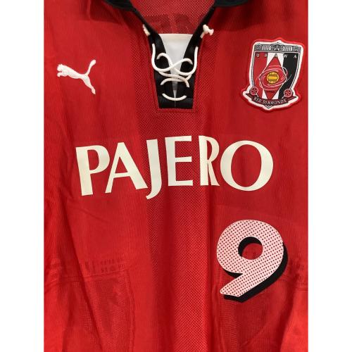 浦和レッズ (ウラワレッズ) 【9】福田正博・2001-2002シーズン・ホーム サッカーユニフォーム PXA-RE01RT メンズ SIZE L-O レッド
