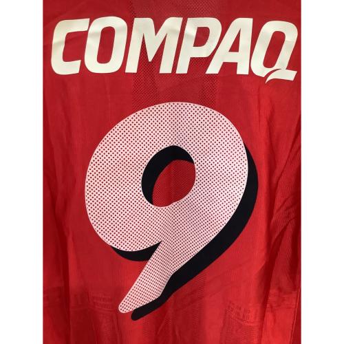 浦和レッズ (ウラワレッズ) 【9】福田正博・2001-2002シーズン・ホーム サッカーユニフォーム PXA-RE01RT メンズ SIZE L-O レッド