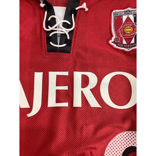 浦和レッズ (ウラワレッズ) 【9】福田正博・2001-2002シーズン・ホーム サッカーユニフォーム PXA-RE01RT メンズ SIZE L-O レッド