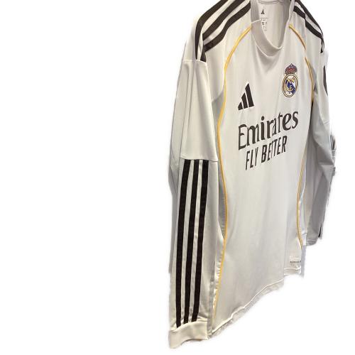 レアル・マドリード 25-26シーズン ホーム サッカーユニフォーム JN8884 ホワイト 長袖 SIZE M