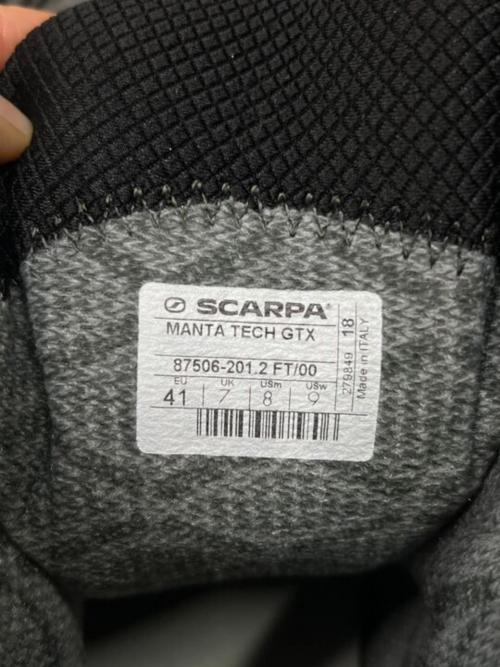 SCARPA (スカルパ) MANTA TECH GTX ハイカット(ソフトソール) トレッキングシューズ メンズ 26.0cm ブラック