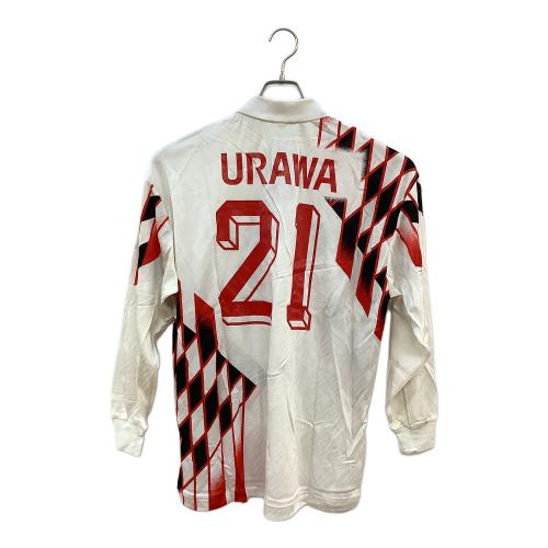 浦和レッズ (ウラワレッズ) 【21】1994-1996シーズン・アウェイ・ユース年代仕様長袖 サッカーユニフォーム PXA-REDSD ホワイト SIZE XO(3L相当)