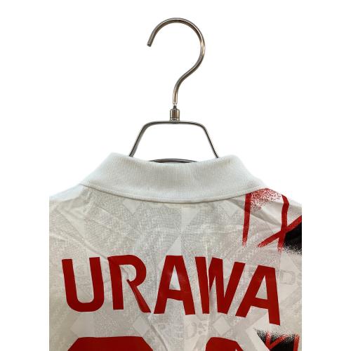 浦和レッズ (ウラワレッズ) 【21】1994-1996シーズン・アウェイ・ユース年代仕様長袖 サッカーユニフォーム PXA-REDSD ホワイト SIZE XO(3L相当)