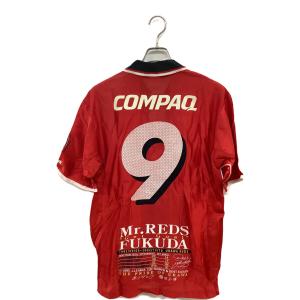 浦和レッズ (ウラワレッズ) 【9】福田正博・2001-2002シーズン・ホーム サッカーユニフォーム PXA02RERT レッド・引退記念ユニフォーム SIZE SIZE L-O