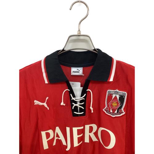 浦和レッズ (ウラワレッズ) 【9】福田正博・2001-2002シーズン・ホーム サッカーユニフォーム PXA02RERT レッド・引退記念ユニフォーム SIZE SIZE L-O