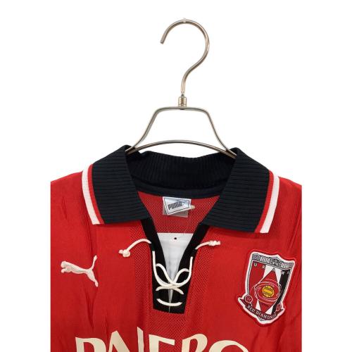 浦和レッズ (ウラワレッズ) 【9】福田正博・2001-2002シーズン・ホーム サッカーユニフォーム PXA02RERT レッド・引退記念ユニフォーム SIZE SIZE L-O