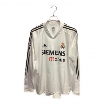 レアル・マドリード 04-05シーズン・ホーム・長袖 サッカーユニフォーム 183934 ホワイト・CLパッチ付 SIZE 4XO