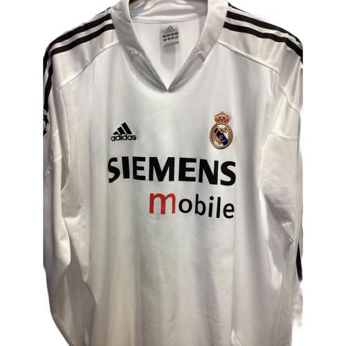 レアル・マドリード 04-05シーズン・ホーム・長袖 サッカーユニフォーム 183934 ホワイト・CLパッチ付 SIZE 4XO