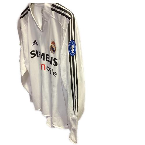 レアル・マドリード 04-05シーズン・ホーム・長袖 サッカーユニフォーム 183934 ホワイト・CLパッチ付 SIZE 4XO