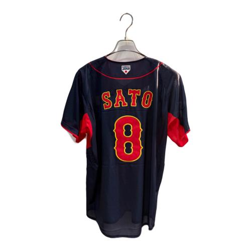 日本代表(侍ジャパン) (ニホンダイヒョウ(サムライジャパン)) 【8】佐藤輝明・ビジター 応援グッズ Lサイズ ネイビー
