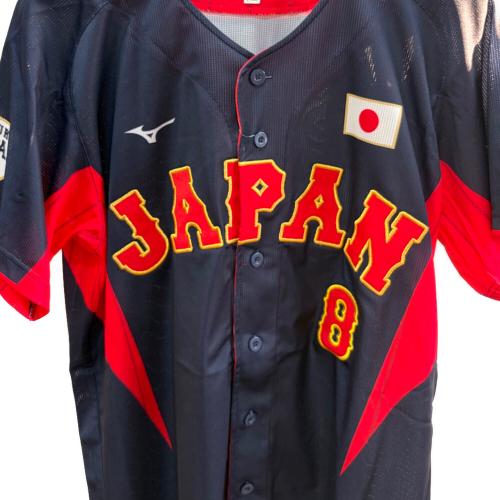 日本代表(侍ジャパン) (ニホンダイヒョウ(サムライジャパン)) 【8】佐藤輝明・ビジター 応援グッズ Lサイズ ネイビー