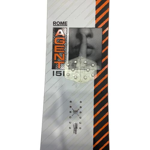 ROME (ローム) AGENT スノーボード 24-25モデル @ 151cm ホワイト×オレンジ