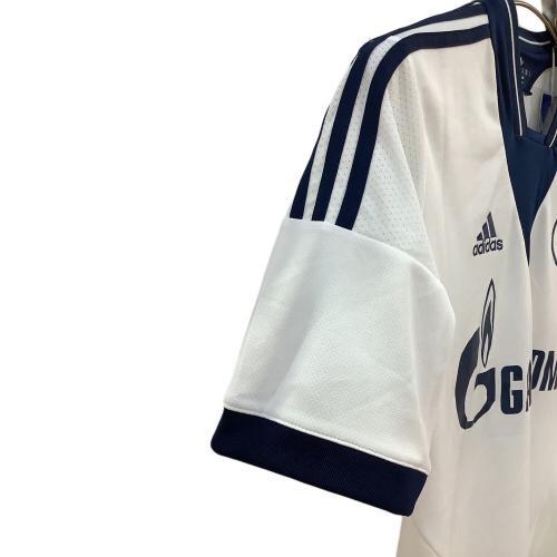 シャルケ04 【22】内田篤人・13-14シーズン・アウェイ サッカーユニフォーム Z26020 ホワイトxネイビー SIZE O(XL相当)