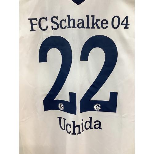 シャルケ04 【22】内田篤人・13-14シーズン・アウェイ サッカーユニフォーム Z26020 ホワイトxネイビー SIZE O(XL相当)