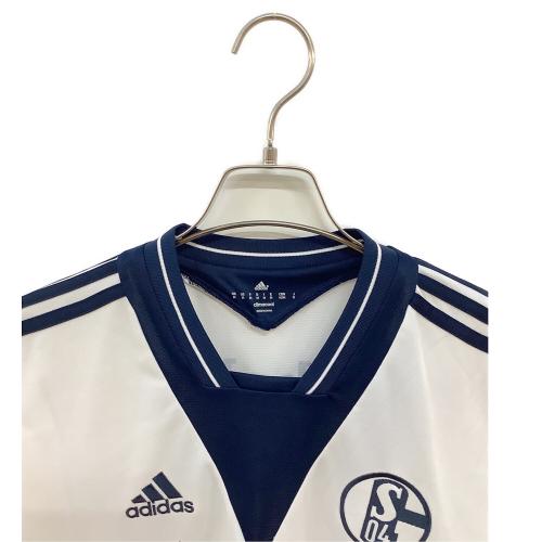 シャルケ04 【22】内田篤人・13-14シーズン・アウェイ サッカーユニフォーム Z26020 ホワイトxネイビー SIZE O(XL相当)