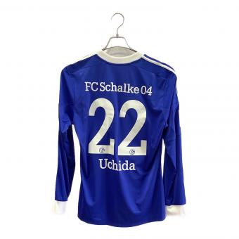 シャルケ04 【22】内田篤人・12-13シーズン・ホーム・長袖 サッカーユニフォーム X49511 ブルー SIZE O(XL相当)