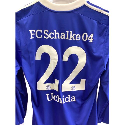 シャルケ04 【22】内田篤人・12-13シーズン・ホーム・長袖 サッカーユニフォーム X49511 ブルー SIZE O(XL相当)