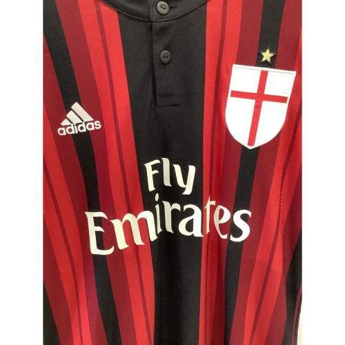 ACミラン (エーシーミラン) 【10】本田圭佑・14-15シーズン・ホーム サッカーユニフォーム D87224 レッドxブラック SIZE O(XL相当)