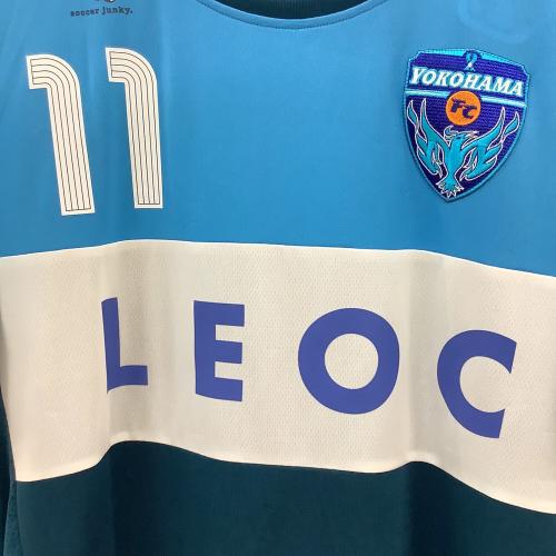 横浜FC (ヨコハマエフシー) 【11】三浦知良・2015シーズン・ホーム サッカーユニフォーム YSJ15001 スカイブルーxネイビー SIZE O(XL相当)