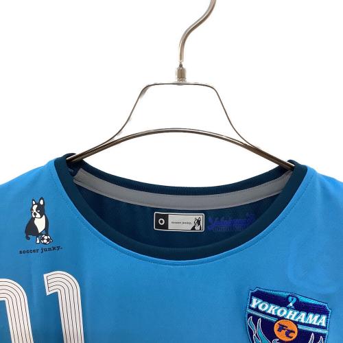 横浜FC (ヨコハマエフシー) 【11】三浦知良・2015シーズン・ホーム サッカーユニフォーム YSJ15001 スカイブルーxネイビー SIZE O(XL相当)