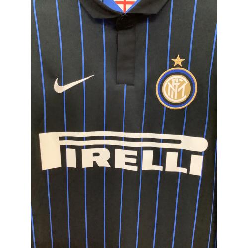 インテルナツィオナーレ・ミラノ 【55】長友佑都・14-15シーズン・ホーム サッカーユニフォーム 611062-011 ブラックxブルー SIZE M