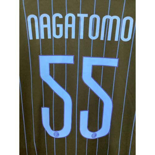 インテルナツィオナーレ・ミラノ 【55】長友佑都・14-15シーズン・ホーム サッカーユニフォーム 611062-011 ブラックxブルー SIZE M