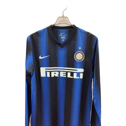 インテルナツィオナーレ・ミラノ 【55】長友佑都・10-11シーズン・ホーム・長袖 サッカーユニフォーム 394150-010 ブルーxブラック SIZE M