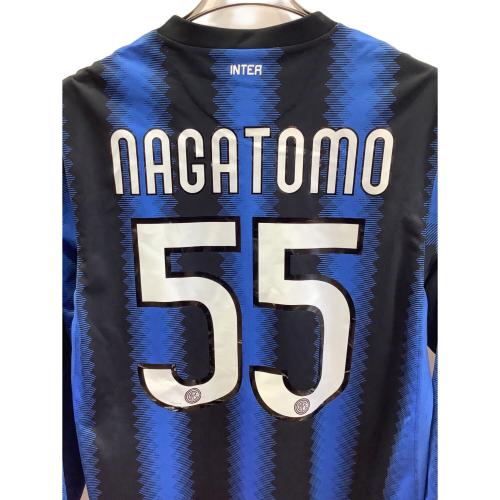 インテルナツィオナーレ・ミラノ 【55】長友佑都・10-11シーズン・ホーム・長袖 サッカーユニフォーム 394150-010 ブルーxブラック SIZE M