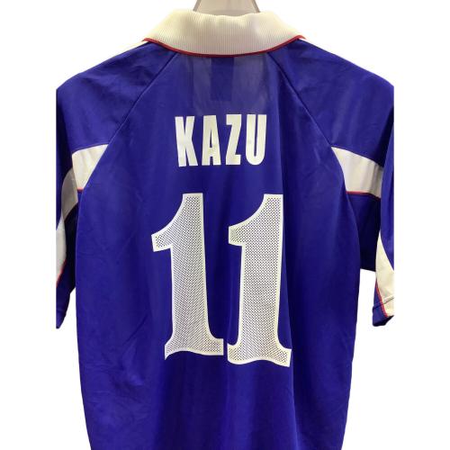 日本代表 (ニホンダイヒョウ) 【11】三浦知良・99-00シーズン・ホーム サッカーユニフォーム ブルー SIZE O