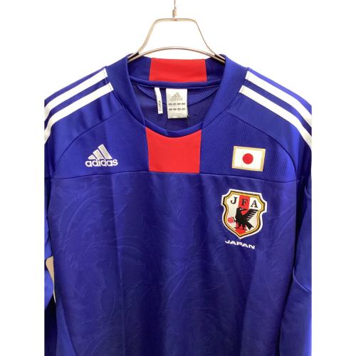 日本代表 (ニホンダイヒョウ) 10-11シーズン・ホーム・長袖 サッカーユニフォーム P65756 ブルー SIZE XO(3L相当)