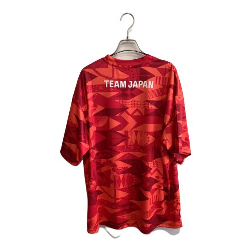 asics (アシックス) トレーニングウェア 2033B850 日本代表応援半袖シャツ メンズ SIZE M レッド×オレンジ