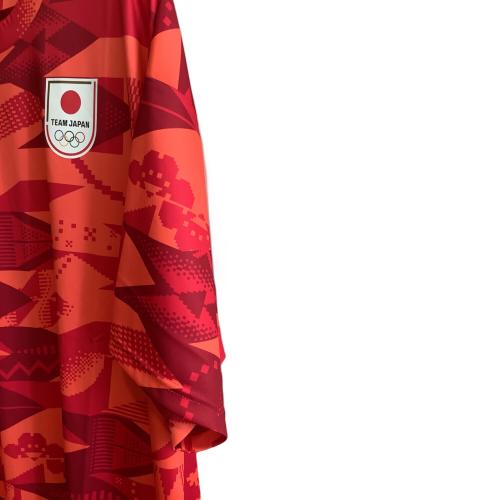 asics (アシックス) トレーニングウェア 2033B850 日本代表応援半袖シャツ メンズ SIZE M レッド×オレンジ