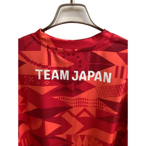 asics (アシックス) トレーニングウェア 2033B850 日本代表応援半袖シャツ メンズ SIZE M レッド×オレンジ