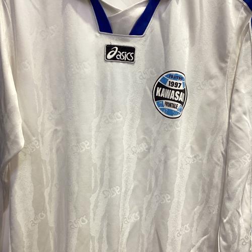 川崎フロンターレ (カワサキフロンターレ) プラクティスシャツ サポーターグッズ ホワイトxブルー・支給品 SIZE O
