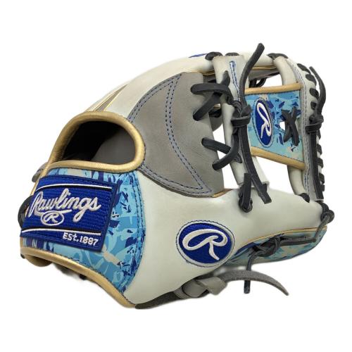 RAWLINGS (ローリングス) HOH HACKS CAMO 軟式グローブ GR1HON62 SIZE 28cm ホワイトxブルー