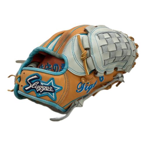 久保田スラッガー (クボタスラッガー) オーダー 軟式グローブ ※土手紐無 約28cm オレンジxアイボリー