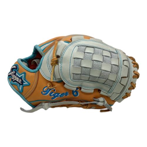 久保田スラッガー (クボタスラッガー) オーダー 軟式グローブ ※土手紐無 約28cm オレンジxアイボリー