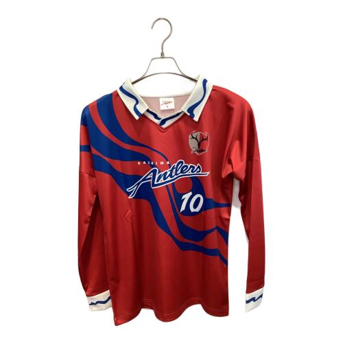鹿島アントラーズ (カシマアントラーズ) サッカーユニフォーム 復刻ユニフォーム・長袖 メンズ SIZE S レッド