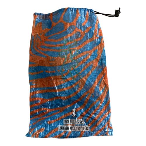 HIGH TAIL DESIGN (ハイテイルデザイン) 登山雑貨 ブルーxオレンジ DRAWSTRING STUFF SACK