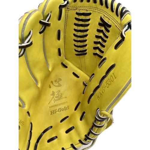 Hi Gold (ハイゴールド) 心極 軟式グローブ KKG-5301 約30㎝ イエロー