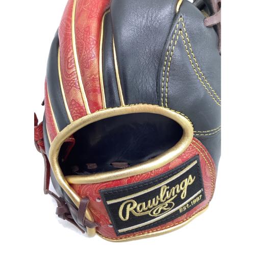RAWLINGS (ローリングス) 軟式グローブ GR1FHPN64 ケース付 HOH PAISLEY REVIVAL 約30㎝ ブラック×レッド
