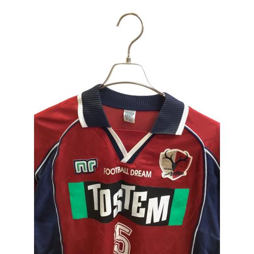 鹿島アントラーズ (カシマアントラーズ) サッカーユニフォーム NRG-248M 00-01シーズン・ホーム・長袖 SIZE O レッド×ネイビー